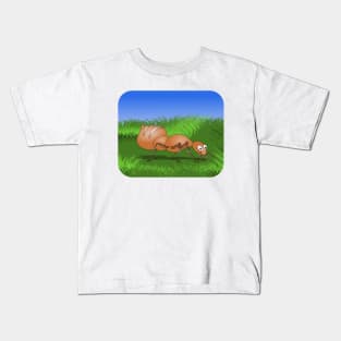 Ant smiling in tall green grass Kids T-Shirt